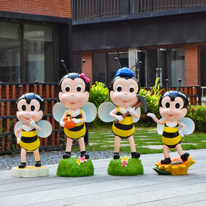 卡通蜜蜂动物玻璃钢雕塑户外摆件公园林景区昆虫小品装饰商场美陈