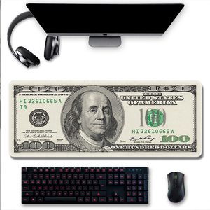 超大号锁边创意货币美元钞票美金潮牌鼠标垫桌垫脑电竞键盘垫恶搞
