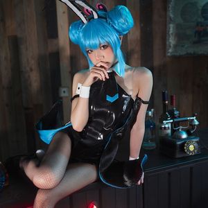 现货初音未来cos兔女郎紧身衣动漫miku黑兔性感可爱cosplay服装女