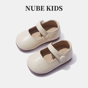 英式NUBE女宝宝公主鞋2024春季女童婴幼儿软底小皮鞋女孩百搭单鞋