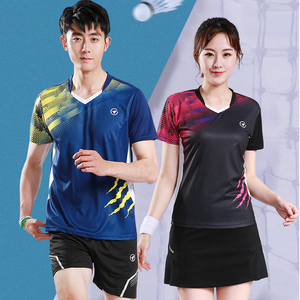 安踏2024年新款夏季羽毛球服套装速干女短袖排球网球乒乓球衣男款