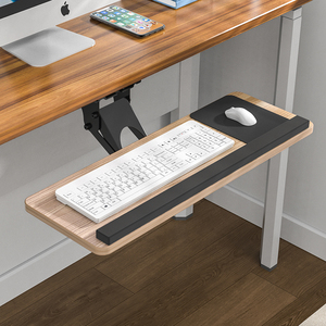 键盘托架人体工学办公电脑桌面延伸旋转收纳桌下抽屉滑板鼠标支架