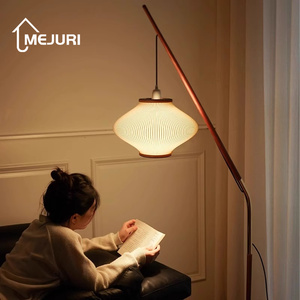 MEJURI侘寂风松铃钓鱼灯日式客厅沙发旁落地灯中古复古卧室氛围灯