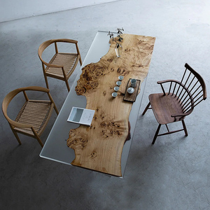 环氧树脂桌子河流桌茶盘茶几茶台餐桌茶桌胡桃木实木原木大板家具