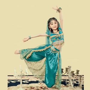 新疆敦煌女异域风情民族花儿装茉莉公主裙舞蹈服印度肚皮舞演出服