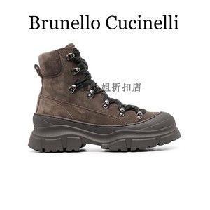代购BC/BrunelloCucinelli女士圆头系带短筒靴及踝靴骑士靴马丁靴