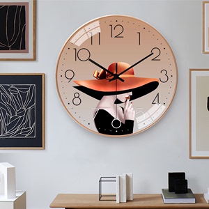 钟表挂钟免打孔客厅家用艺术墙钟创意网红风静音时尚轻奢挂墙时钟