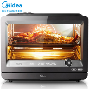 Midea/美的 PS30H5W家用蒸烤箱一体多功能台式烘培脱脂蒸烤炉30升