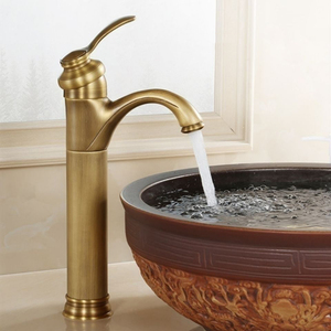 仿古欧式全铜龙头冷热复古酒店中式卫浴洗手面盆加高洗手池水龙头