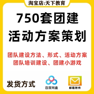 团建小游戏团队建设培训模板活动方案策划团队拓展训练文案ppt