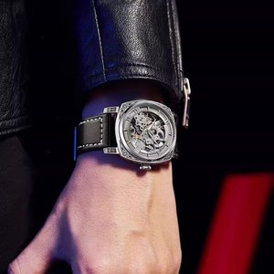 天王旗舰店男士全自动机械表名腕表防水女款情侣钢带真皮带手表