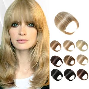 LOUIS FERRE Synthetic Wigs Bangs Blonde Highlight Blunt Bang