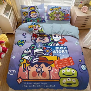 卡通玩具总动员巴斯光年男孩子四件套宿舍三件套被套被单床上用品