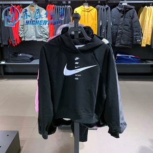 正品Nike耐克女子运动串标加绒保暖卫衣套头衫CU5677-011-201-430