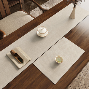 茶桌台面吸水速干桌旗新中式禅意茶垫防烫沥水垫中间长条形桌布