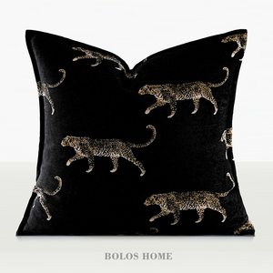柏洛斯Free Leopard  自由豹纹沙发腰靠抱枕高档客厅卧室床头靠垫