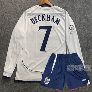 复古球衣2002世界杯英格兰队服7号贝克汉姆欧文长短袖足球训练服