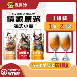 嗨啤一点 刘关张 国潮 精酿啤酒  1L*3罐 1516德式酿造 低糖 低卡