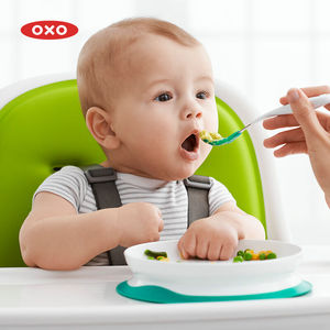 奥秀（OXO）吸盘碗碟儿童餐具防滑防掉宝宝吃饭训练工具吸盘碟青