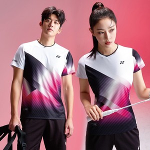 2024尤尼克斯羽毛球服男士女款速干短袖yy网球衣套装比赛队服定制