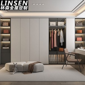 上海全屋定制衣柜工厂定做整体卧室家用柜子走入式衣帽间现代简约