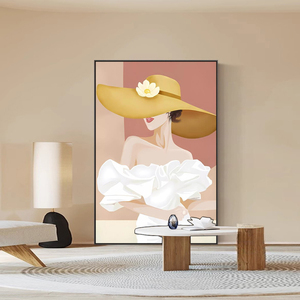 现代简约轻奢抽象人物客厅沙发背景墙璧落地画玄关装饰画卧室挂画