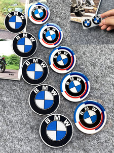 适用BMW汽车标志反光3D凝胶贴纸摩托车宝马logo圆标车贴油箱贴花