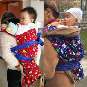 老式背带传统婴儿农村背带四川后背小孩贵州云南前后背巾两用背袋