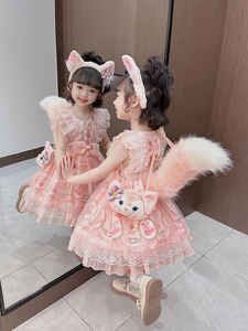 日本OEMG女童连衣裙夏季儿童公主裙洛丽塔六一表演服装洋气生日裙