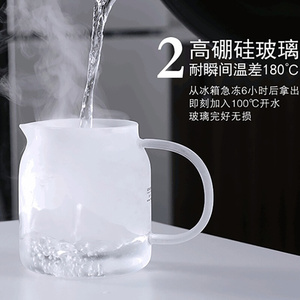 尚明玻璃茶壶耐高温家用泡茶壶套装过滤网红茶冲泡茶器沏茶杯茶具