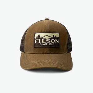 FILSON复古卡车帽帆布油蜡鸭舌棒球帽子网格透气防晒可调节太阳帽