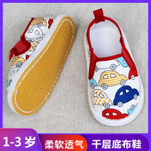 老北京儿童手工布鞋宝宝一脚蹬千层底室内童鞋婴幼儿学步鞋婴儿