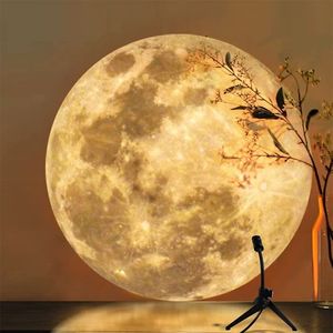 月亮灯地球星球月球投影灯卧室台灯创意中秋拍照氛围灯儿童夜灯