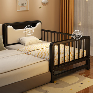 铁艺儿童拼接床带护栏宝宝婴儿小床男孩钢架单人床加宽神器大床边