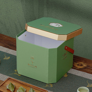 新款端午节日礼品盒肉粽甜粽皮蛋海鸭蛋粽子礼品包装盒空盒手提盒