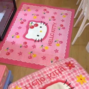 客厅家用地毯卡通可爱HelloKitty室内防滑卧室床边毯毛绒垫子地垫