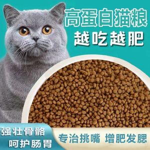 猫粮鲜肉室内鱼肉味增肥发腮成猫幼猫通用英短家猫美毛5/10/40斤.