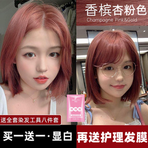 日本美源玫瑰粉棕色染发剂2023新款流行色泡纯自己在家染头发膏女