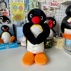 日系pingu企鹅毛绒笔袋创意动物可爱搞怪大容量学生文具收纳袋