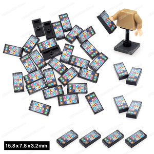 印刷积木现代手机3069配件1*2组装人仔联系工具兼容乐高模型玩具