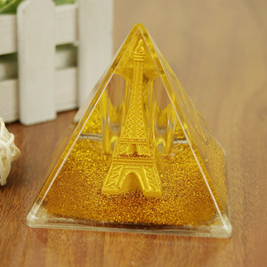 金粉铁塔入油水晶 N 巴黎埃菲尔铁塔 创意笔插 学生礼品