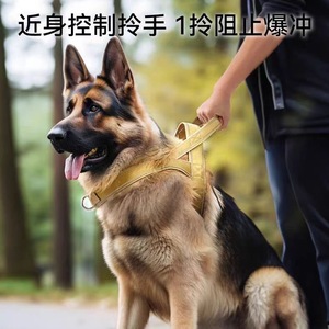 溜狗狗牵引绳防爆冲胸背带大型犬专用大狗战术遛狗德牧马犬罗威纳