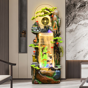 新中式假山流水鱼缸摆件循环水喷泉景观客厅加湿器办公室落地装饰
