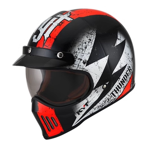 KYT摩托车头盔男夏季复古组合盔可拆卸全盔半盔意大利进口BC01