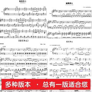 《极乐净土》共10个版本打包 钢琴谱 五线谱 简谱 独奏曲谱