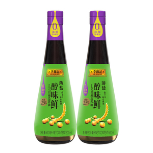 李锦记薄盐醇味鲜酿造酱油500mL瓶装家用炒菜调味酿造生抽酱油