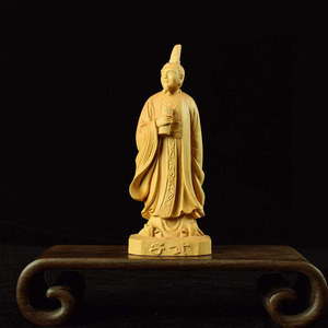 黄杨木儒家子贡中式古代人物端木赐雕像木质工艺品居家装饰品摆件