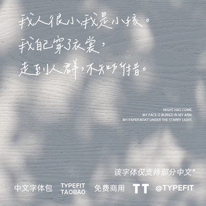TYPEFIT免费可商用好看浪漫艺术简约手写涂鸦PROCREATE中文字体包