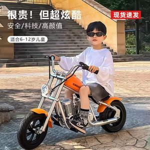 儿童仿真哈雷摩托车两轮越野小型电动车可坐人玩具车美版卡丁跑车