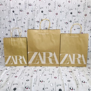 飒拉ZARA纸袋服装礼品手提袋大号牛皮纸购物包装环保袋商场同款袋